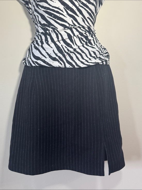 Garage Dresses & Skirts - Garage 1990s Goth Black and White Pinstripe Mini Skirt